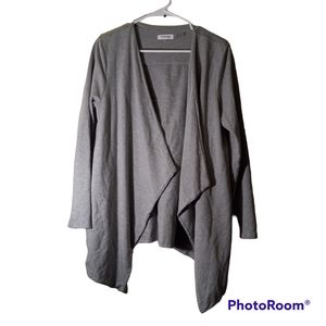 Calvin Klein Gray Cardigan Open Front sz Small